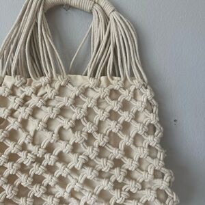 Forever 21 Cream Knotted Tote Bag